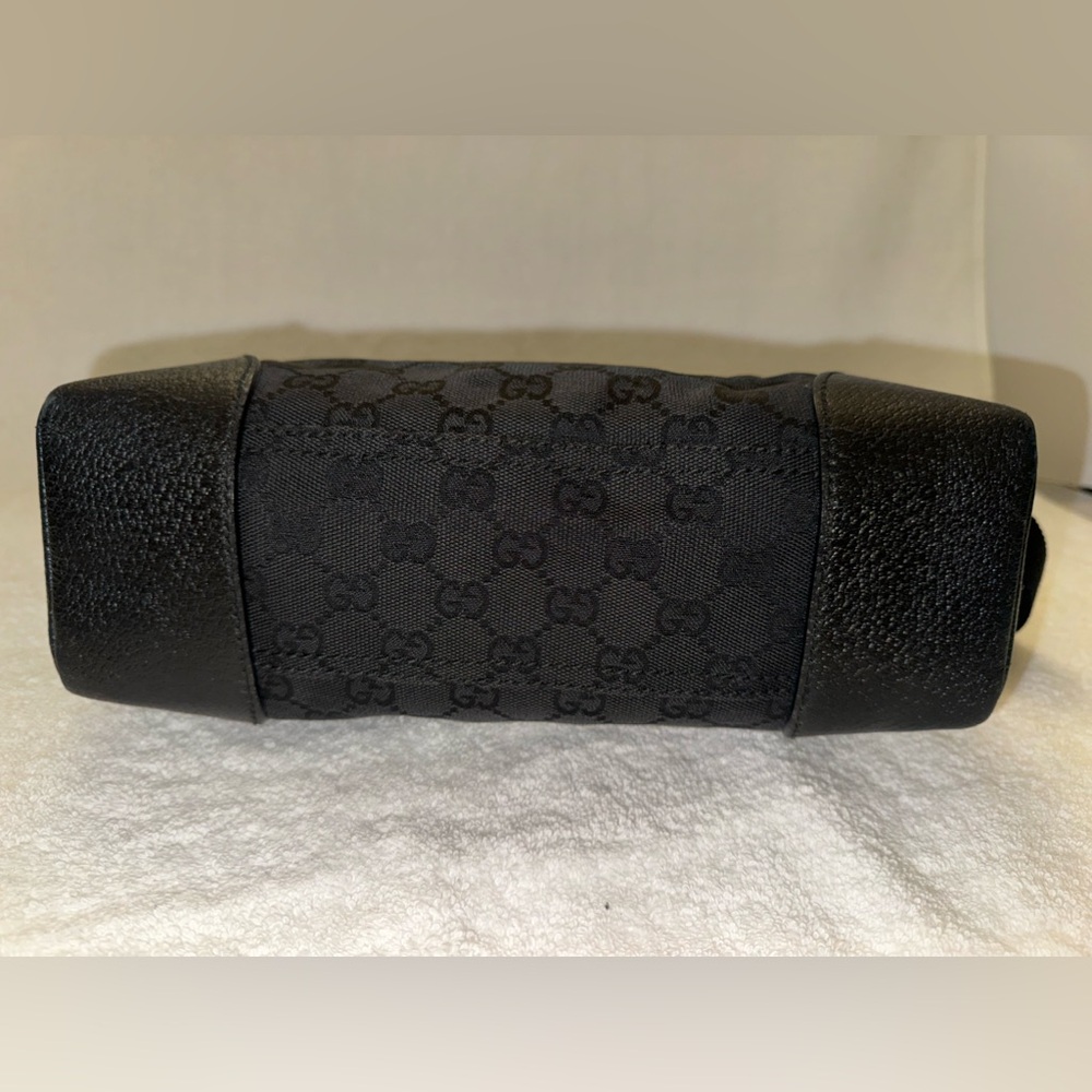 GUCCI GG Canvas/Leather Shoulder Bag Black. - Picture 3 of 15
